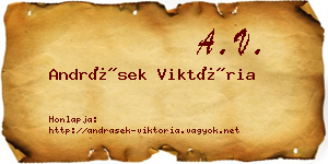 Andrásek Viktória névjegykártya